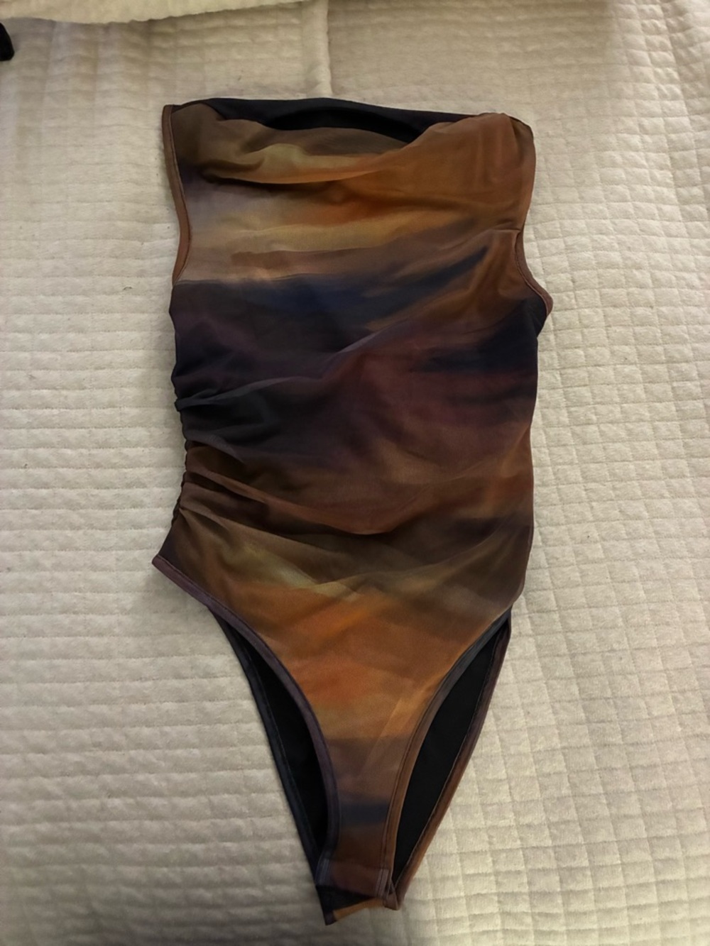 SHEIN Brown and Black Gradient Bodysuit